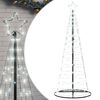vidaXL LED julgran 200 LEDs kallvit 180 cm