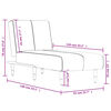 vidaXL Schäslong ljusgrå sammet