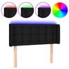vidaXL S&auml;nggavel LED svart 93x16x78/88 cm tyg