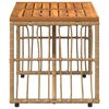 vidaXL Utomhusbord Naturf&auml;rg 80 x 40 x 40 cm St&aring;l och poly rattan
