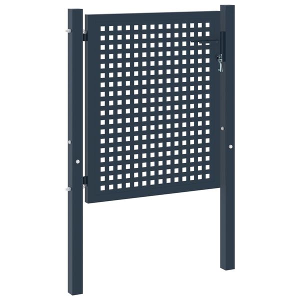 vidaXL Staketgrind antracit 102x100 cm st&aring;l