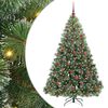 vidaXL Konstgjord julgran med 300 LED-lampor Gr&ouml;n 180 cm PE och PVC