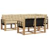 vidaXL Utomhussoffset 7 st Vit och Beige