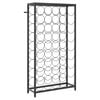 vidaXL Vinst&auml;ll f&ouml;r 45 flaskor svart 54x18x100 cm smidesj&auml;rn