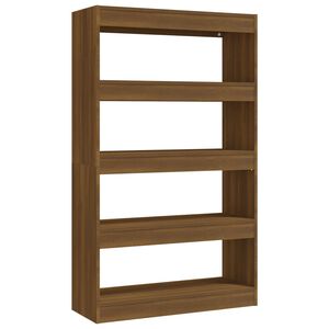 vidaXL Bokhylla/Rumsavdelare brun ek 80x30x135 cm konstruerat tr&auml;