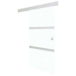 vidaXL Skjutd&ouml;rr med mjukstopp ESG-glas och aluminium 76x205 cm