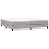 vidaXL Boxspring-s&auml;ngram ljusgr&aring; 200x200 cm tyg