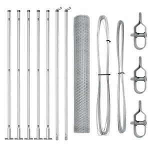 vidaXL St&auml;ngselstolpe Silver