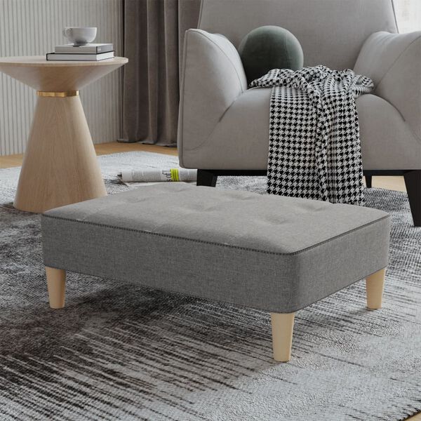 vidaXL Fotpall ljusgr&aring; 78x56x32 cm tyg