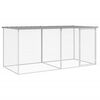 vidaXL H&ouml;nsbur med tak ljusgr&aring; 203x98x90 cm galvaniserat st&aring;l