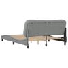 vidaXL Bed Frame without Mattress "Hvar" Light Grey 160x200 cm Fabric