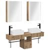 vidaXL Badrumssk&aring;psset 5 pcs Artisan-ek 53 x 15,5 x 70 cm