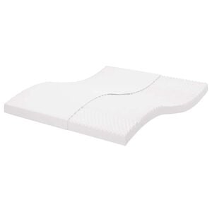 vidaXL Skummadrass vit 200x220 cm 7-zoner h&aring;rdhet 20 ILD