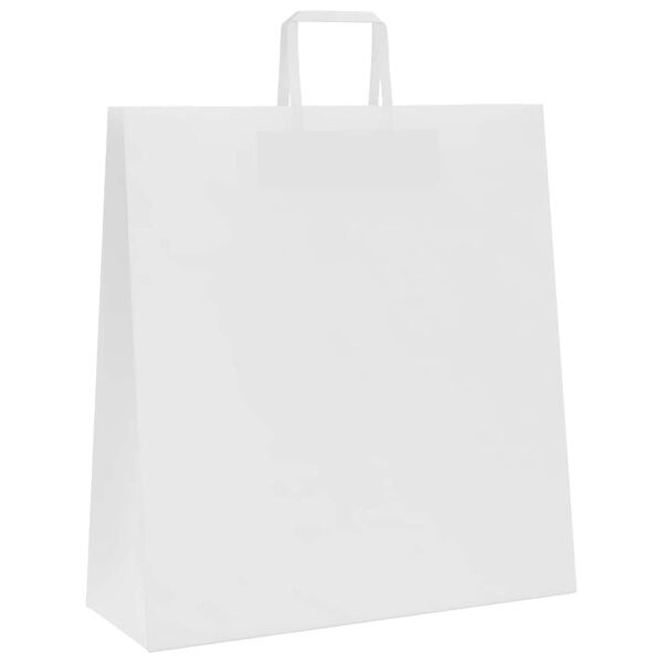 vidaXL Pappersp&aring;sar 250 st med handtag vit 45x17x48 cm