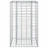 vidaXL Gabion upph&ouml;jd s&auml;ng Silver 50 x 50 x 80 cm Galvaniserat St&aring;l