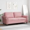 vidaXL Soffa 2-sits rosa 140 cm sammet