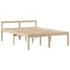 vidaXL Säng med bokhylla utan madrass 160x200cm massiv furu