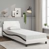 vidaXL Bed Frame "Dover" White&Black 80x200 cm Faux Leather