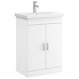 vidaXL Badrumsm&ouml;belset Vit 61 x 40 x 84,5 cm Konstruerat tr&auml;