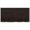 vidaXL Bordsskiva m&ouml;rkbrun 120x60x(2-6) cm behandlad massiv ek
