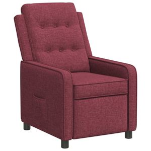 vidaXL Reclinerf&aring;t&ouml;lj Vinr&ouml;d 65 x 93 x 102 cm Tyg