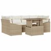 vidaXL Tr&auml;dg&aring;rdsoffset 7 st Beige konstrotting