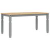 vidaXL Matbord Corona gr&aring; 160x80x75 cm massiv furu