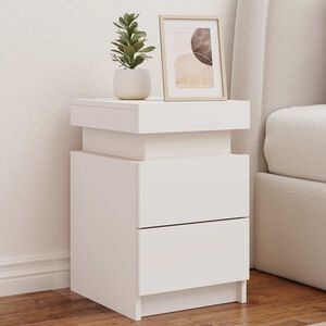 vidaXL S&auml;ngbord med LED vit 35x39x55 cm