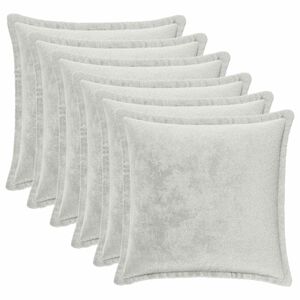 vidaXL Kasta Kudde 6 st HOUTEN Ljusgr&aring; 30 x 30 cm Flanell