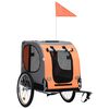 vidaXL Cykelvagn f&ouml;r djur orange och gr&aring;