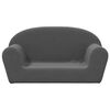 vidaXL Barnsoffa 2-sits antracit mjuk plysch