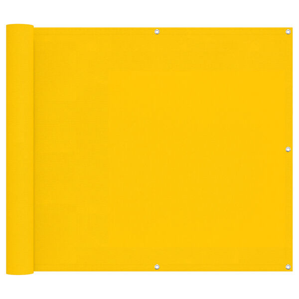 vidaXL Balkong Sk&auml;rm Gul 90 x 200 cm PU-belagt oxford alu