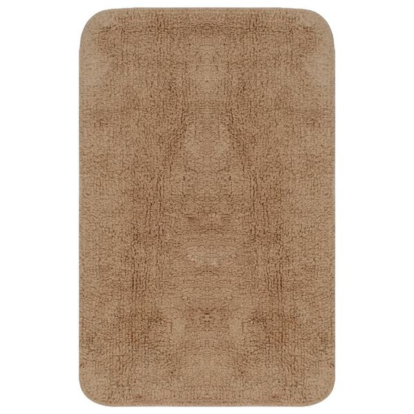 vidaXL Badrumsmattor 2 st tyg beige