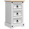 vidaXL S&auml;ngbord CORONA Vit 35 x 32,5 x 58 cm Massiv furu