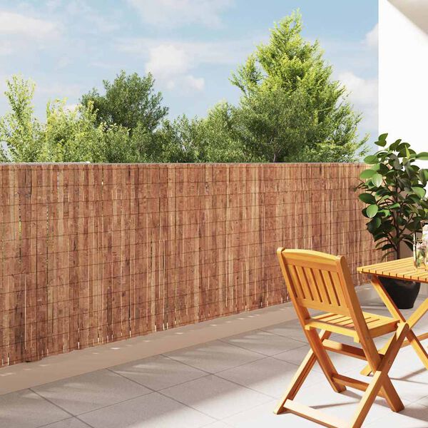vidaXL Barkstaket Brun 400 x 125 cm Bark