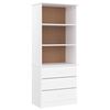 vidaXL Tv-b&auml;nk med l&aring;dor ALTA 60x35x142 cm vit massiv furu