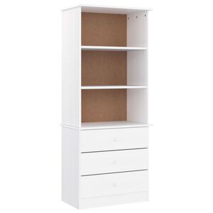 vidaXL Tv-b&auml;nk med l&aring;dor ALTA 60x35x142 cm vit massiv furu