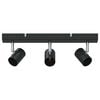 vidaXL Takspotlight med str&aring;lkastare Svart 38 x 6,5 x 11,5 cm Metall