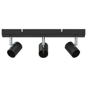 vidaXL Takspotlight med str&aring;lkastare Svart 38 x 6,5 x 11,5 cm Metall