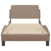 vidaXL Bed Frame "Dover" Cappuccino 90x200 cm Faux Leather