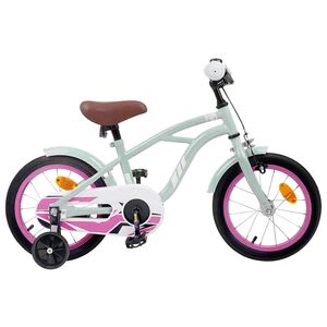 vidaXL Barncykel 12 Tum f&ouml;r 2-4 &aring;ringar Ljusgr&ouml;n