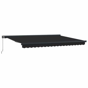 vidaXL Markis inf&auml;llbar antracit 4x3 m tyg&aluminium