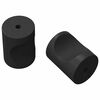 vidaXL Sk&aring;psknoppar 2 st Svart M4 x 12 mm J&auml;rn