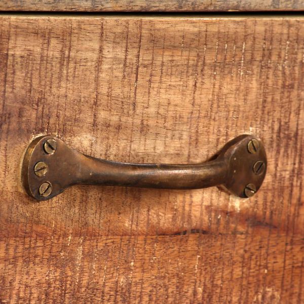 vidaXL TV-bänk massivt trä vintage 118x30x40 cm