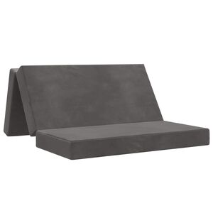 vidaXL F&auml;llbar Soffbed 140 x 67 x 45 cm M&ouml;rkgr&aring;