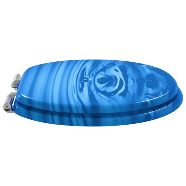 vidaXL Toalettstol Bl&aring; Droppe 44 x 38 cm MDF-board