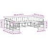 vidaXL Utomhussoffset 9 pcs Naturlig och Ljus Gr&aring; Massivt Akaciatr&auml;