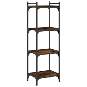 vidaXL Bokhylla 4 hyllplan r&ouml;kf&auml;rgad ek 40x30x120 cm konstruerat tr&auml;