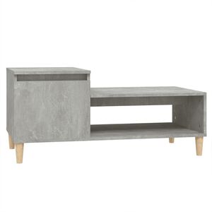 vidaXL Soffbord betonggr&aring; 100x50x45 cm konstruerat tr&auml;