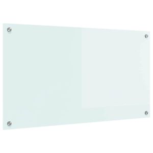 vidaXL Köksplånbak Vit 90 x 50 cm härdat glas